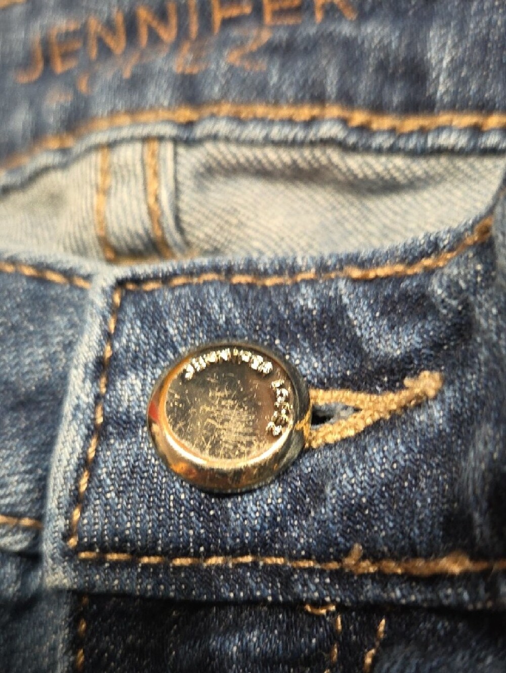 Jennifer Lopez Blue Distressed Boyfriend Jeans - Picture 3 of 7
